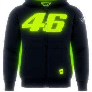 Felpa Valentino Rossi 46 Bambini Ragazzi Blu Cotone