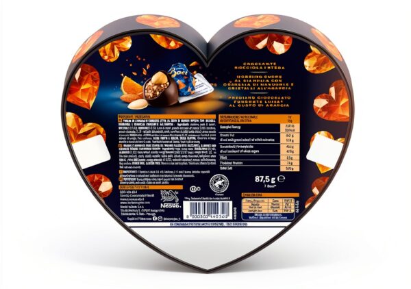Baci Perugina cioccolatini fondenti arancia cuore regalo-3