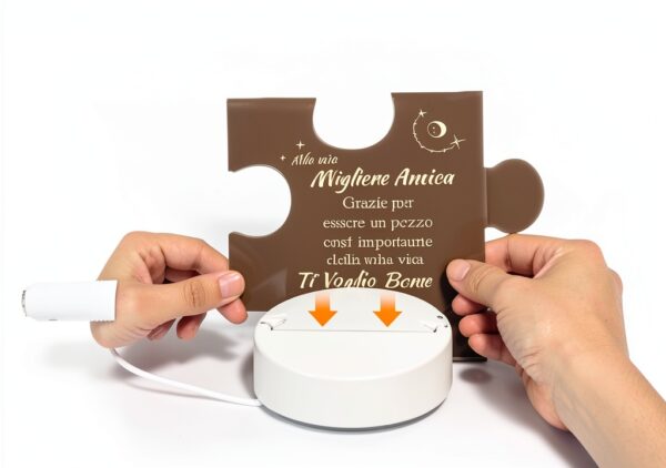 Luce Notturna Coldbling LED Acrilico Regalo Amica-2