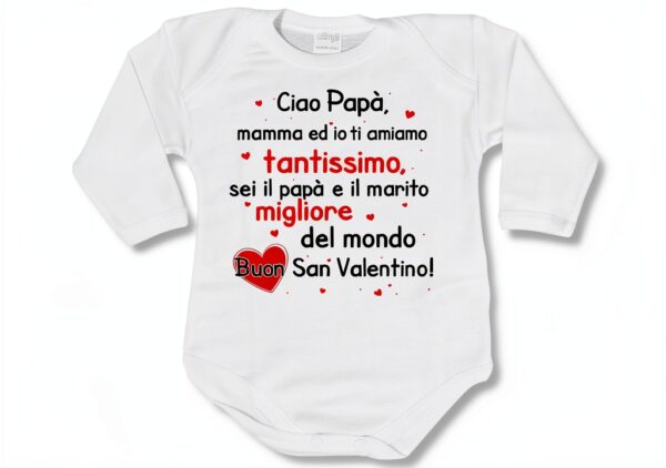 Fupies Body Neonato Papà Cotone OEKO-TEX Personalizzato