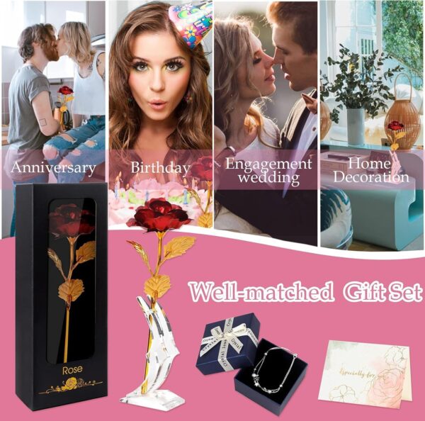 Rosa Eterna Joyhoop Oro Decorazione Casa Regalo Romantico-2