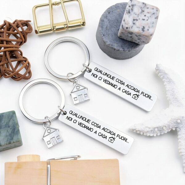 Portachiavi Coppia Unisex Regalo Casa Incisa Amore-5