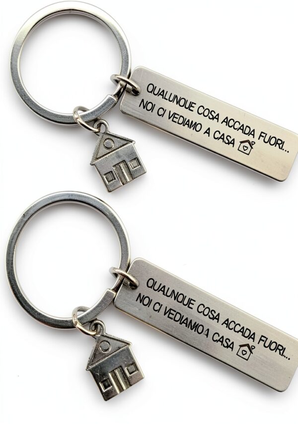 Portachiavi Coppia Unisex Regalo Casa Incisa Amore-0