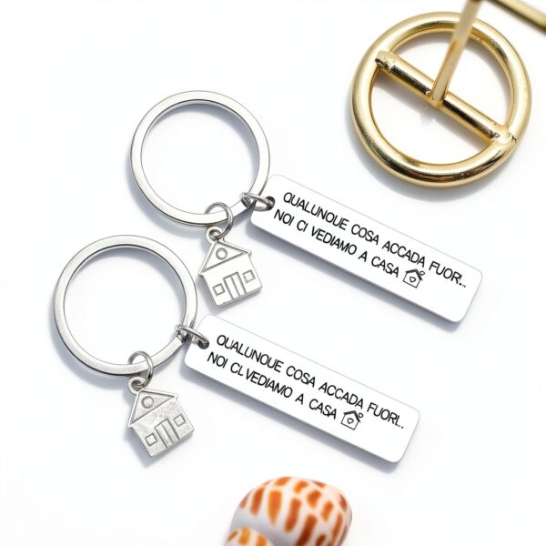 Portachiavi Coppia Unisex Regalo Casa Incisa Amore-2